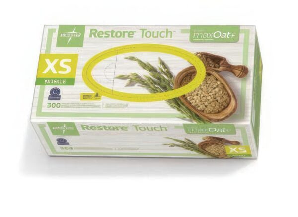 Restore® Touch™ Nitrile Exam Glove with Oatmeal, Green